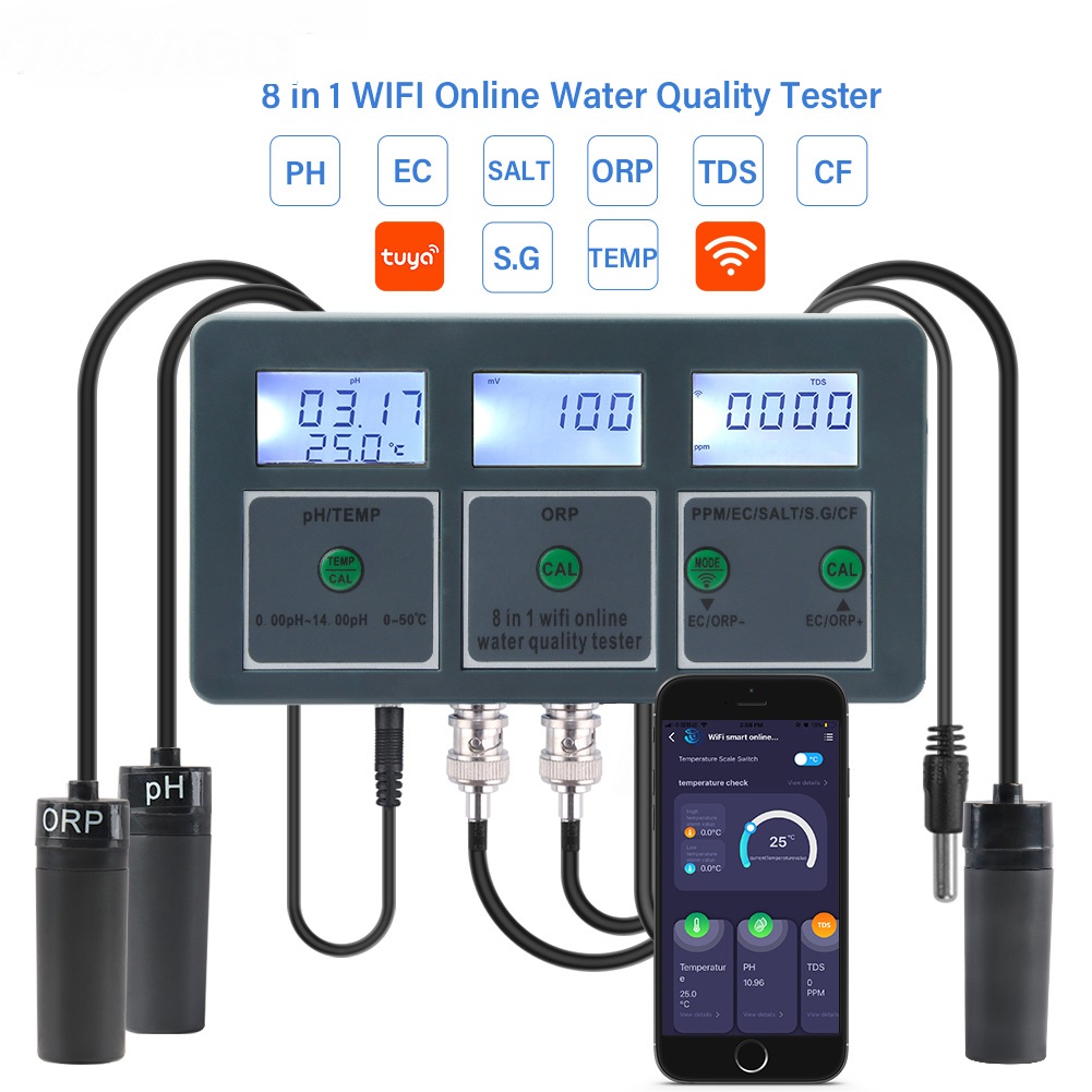 Ph Up Down Solution - Tuya WiFi Digital PH ORP TDS