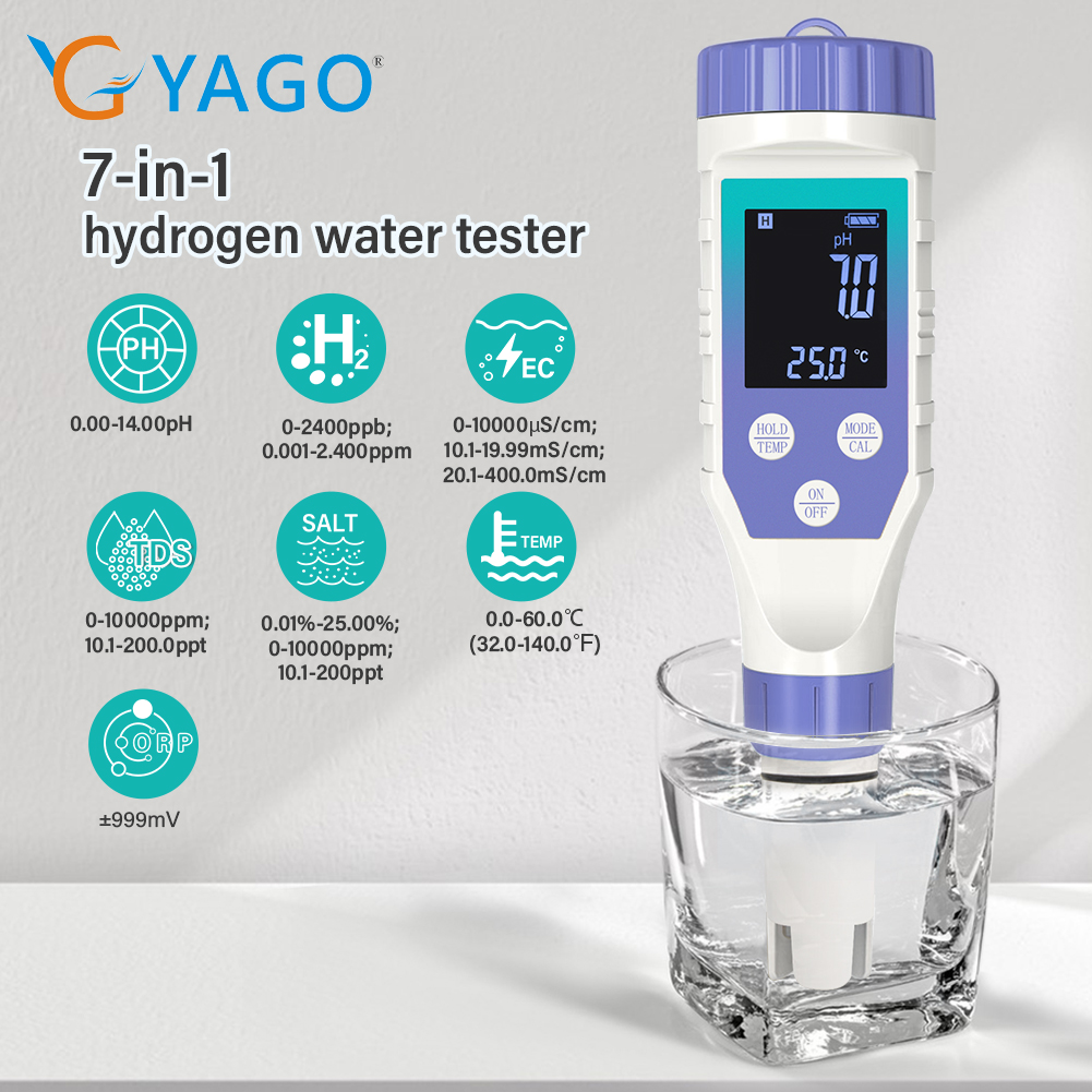 Ph Up Down Solution - YAGO Hydrogen Water Tester 7-in-1 TDS