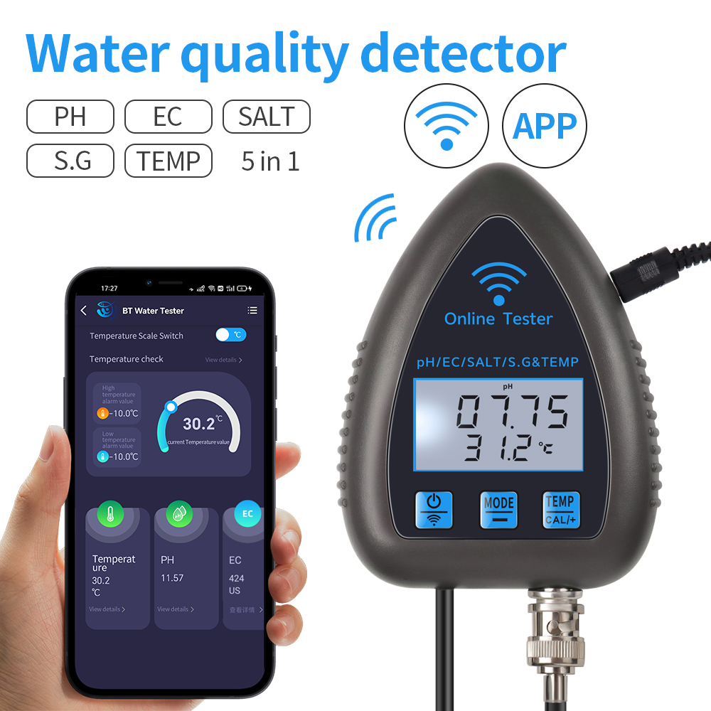 Tuya WiFi 5 in 1 Water Quality - Ph Up Down Solution recension och pris