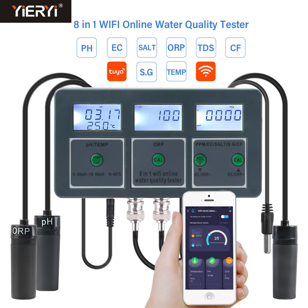 WiFi Tuya Smart PH Meter Data  - Ph Up Down Solution recension och pris