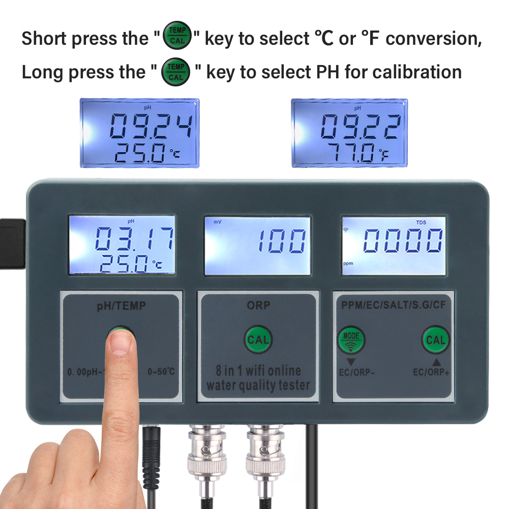 Tuya WiFi Digital PH ORP TDS E - Ph Up Down Solution recension och pris