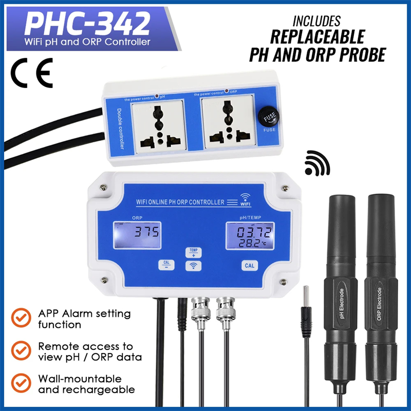 Tuya WiFi 3-in-1 PH ORP Temp C - Ph Up Down Solution recension och pris