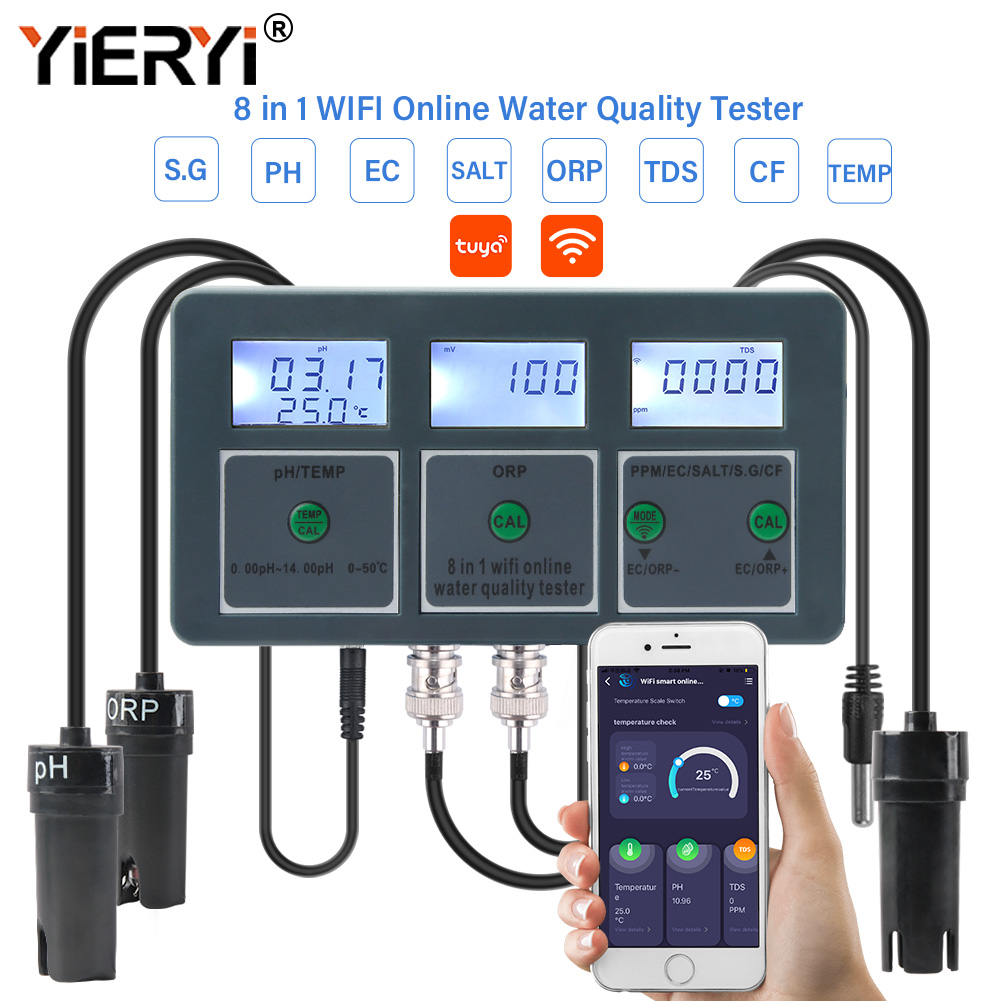 Yieryi WiFi Tuya Smart PH ORP  - Ph Up Down Solution recension och pris